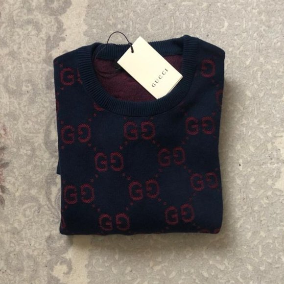 Gucci Sweatshirt Navy Blue Medium